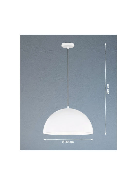 Fischer Honsel Kia Pendant Light Single-Light Bell for Socket E27 White