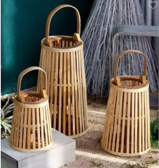 Etoile Φαναράκι Bamboo Επιδαπέδιο Μπεζ 19x42x25εκ.