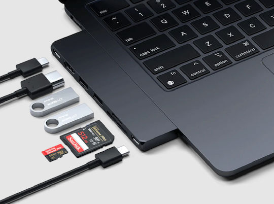 Satechi Docking Station με Διπλό USB-C HDMI 4K PD Μαύρο (ST-HUCPHSD)