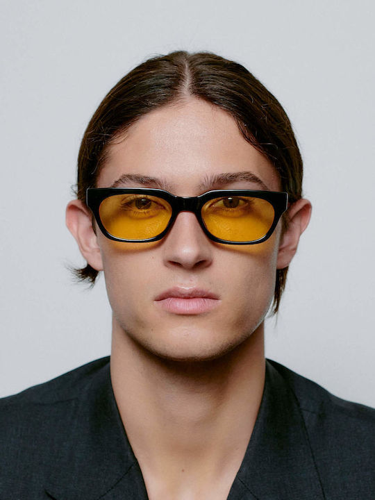 A.Kjaerbede Bror Unisex Γυαλιά Ηλίου με Κοκκάλινο Σκελετό Black - Yellow