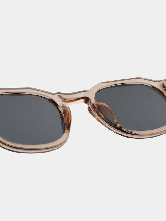 A.Kjaerbede Zan Unisex Γυαλιά Ηλίου με Μπεζ Κοκκάλινο Σκελετό και Γκρι Φακό