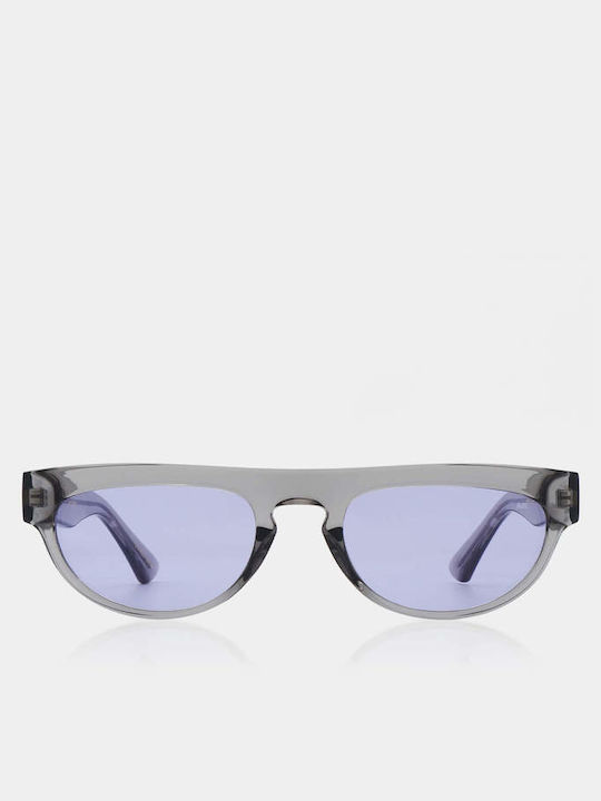 A.Kjaerbede Jake Sunglasses Gray with Acetate Frame & Purple Lens A.Kjaerbede Jake Sunglasses Gray with Acetate Frame & Purple Lens
