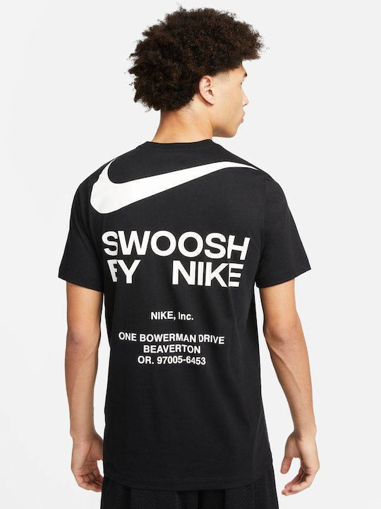 Nike Ανδρικό T-shirt Μαύρο με Λογότυπο