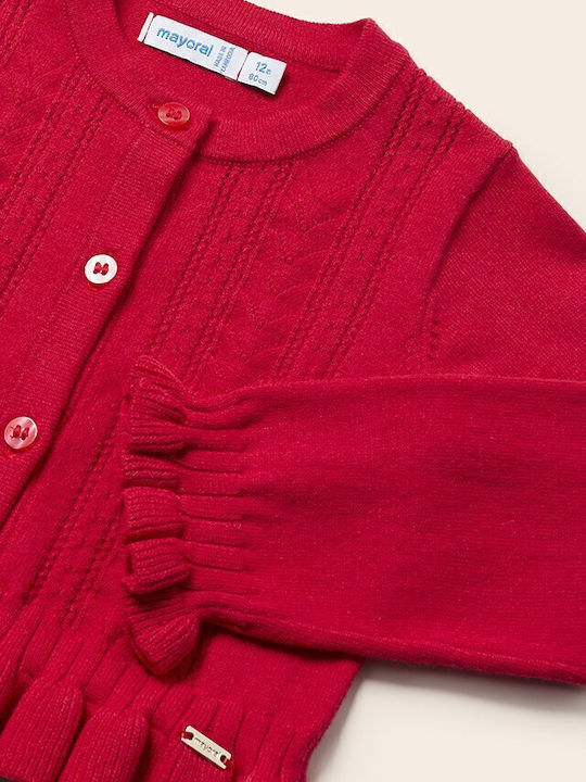 Kinderstrickjacke Baumwolle Rot