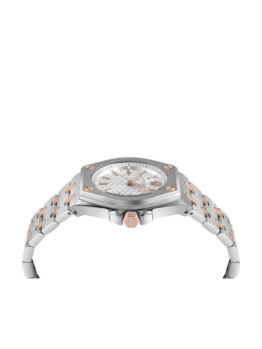 Philipp Plein Extreme Γυναικείο Ρολόι 38mm Μπαταρίας με Ασημί Μεταλλικό Μπρασελέ