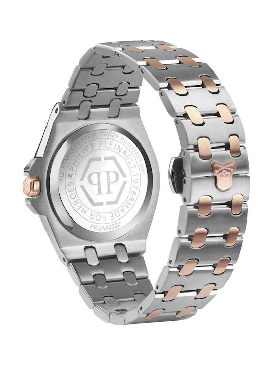 Philipp Plein Extreme Γυναικείο Ρολόι 38mm Μπαταρίας με Ασημί Μεταλλικό Μπρασελέ