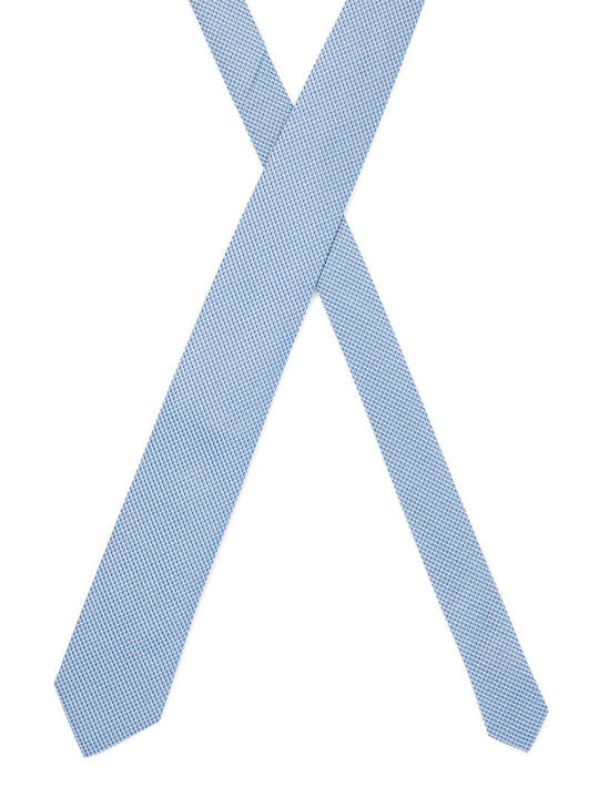 Hugo Boss Ανδρική Γραβάτα με Σχέδια σε Γαλάζιο Χρώμα