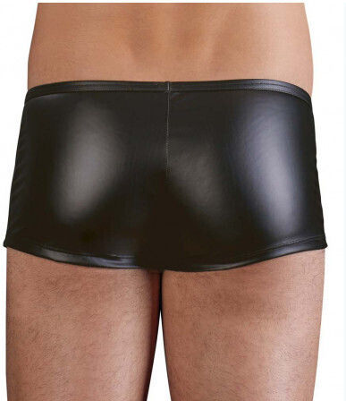 Nek Nek Boxeri Sexy pentru bărbați Pantaloni cu pungă lucioasă Black