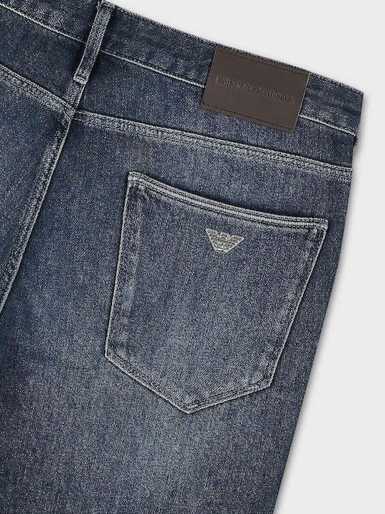 Pantaloni Jeans pentru Bărbați Elastic cu Croială Slim Albastru marin