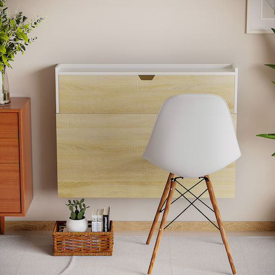 Desk Wooden Beige 100x18x74cm