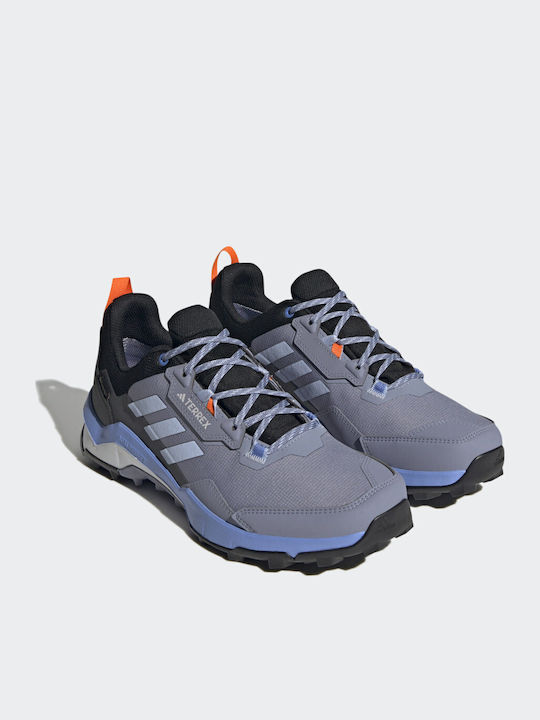 adidas Terrex Ax4 GTX Men's Waterproof Hiking Shoes With Gore-Tex Membrane Silver Violet Blue Dawn Core Black