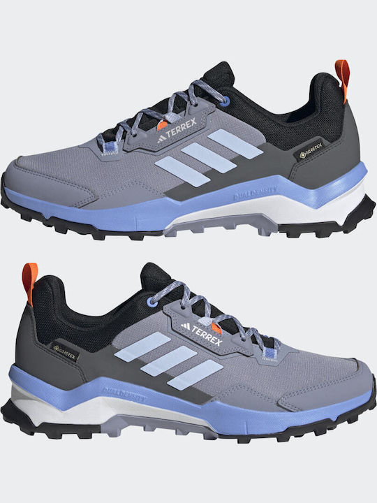 adidas Terrex Ax4 GTX Men's Waterproof Hiking Shoes With Gore-Tex Membrane Silver Violet Blue Dawn Core Black