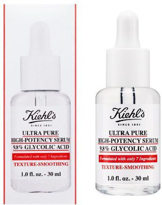 Kiehl's Brightening Face Serum Ultra Pure High Potency 9.8% Glycolic Acid Suitable for All Skin Types 30ml