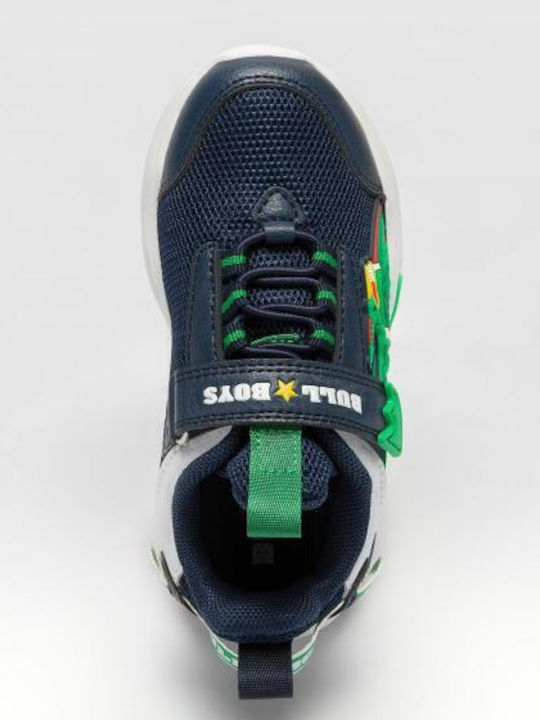 Pterodattilo Kids Sneakers with Scratch & Lights Navy Blue