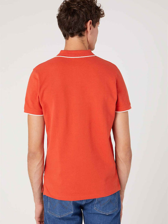 Wrangler Men's Short Sleeve Blouse Polo Paprika