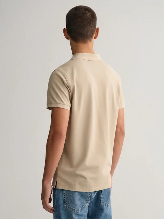 Gant Herren Kurzarmshirt Polo Beige