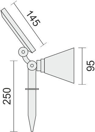 Spot Light Соларна Светлина 4W 3000К IP65