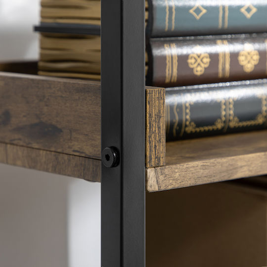 Bibliothek Industrial Style Braun 48x30x155cm