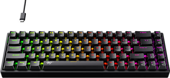 Havit KB865L Gaming Μηχανικό Πληκτρολόγιο Tenkeyless με RGB φωτισμό (Αγγλικό US) Black