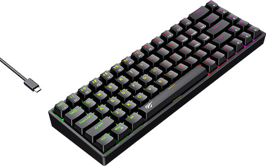 Havit KB865L Gaming Μηχανικό Πληκτρολόγιο Tenkeyless με RGB φωτισμό (Αγγλικό US) Black