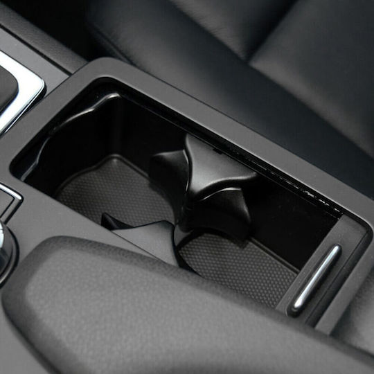 Carner Car Cup Holder 2 Positions for Console Mercedes-Benz C-Class W204 2007-2014 / E-Class C207 & W212 2009-2017 / GLK-Class X204 in Black Color