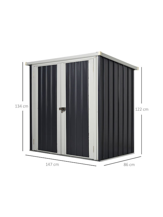 Metallische Gartenhäuser Schwarze M1.47xB0.86xH1.34m