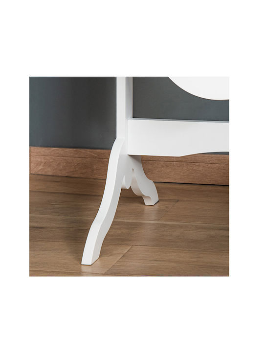 HomCom Oval Floor Mirror with White Wooden Frame 147x48cm