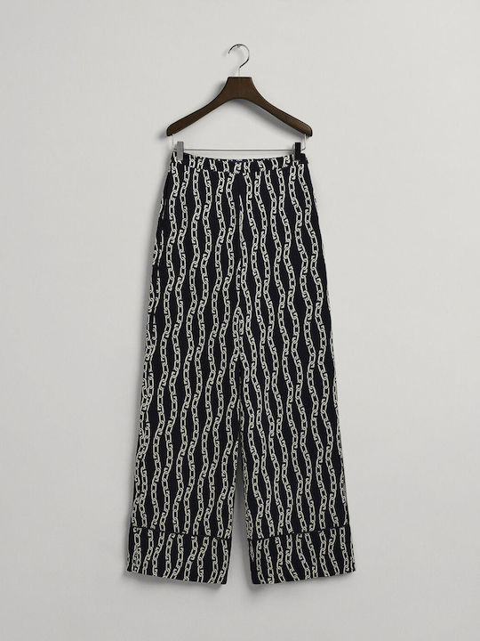 Women's Linen Trousers in Relaxed Fit Evening Blue