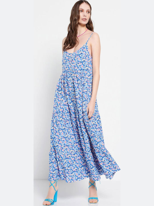 Sommer Maxi Kleid mit Tränen Tranquil Blau