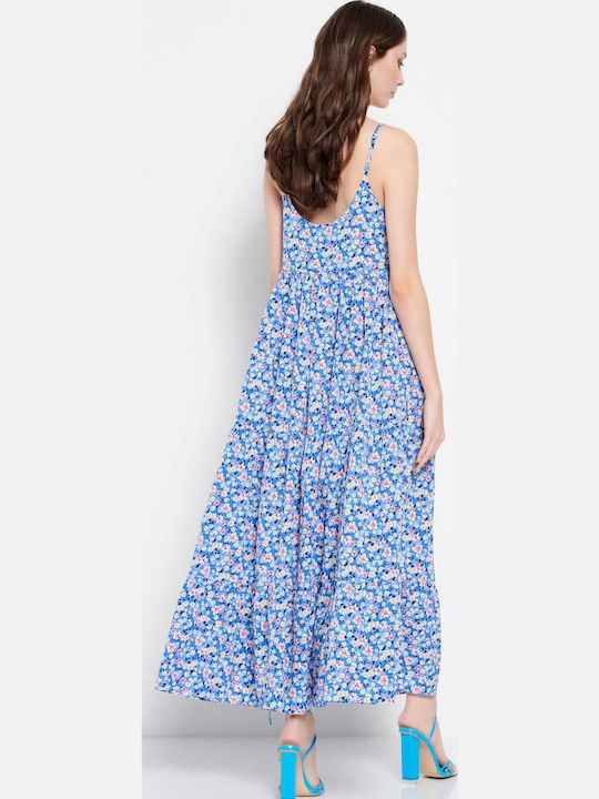 Sommer Maxi Kleid mit Tränen Tranquil Blau
