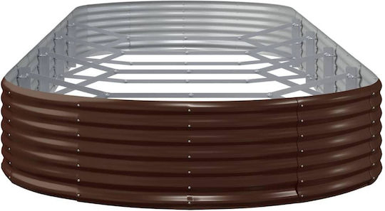 vidaXL Blumenkasten Metallisch Braun 450x140x36cm.