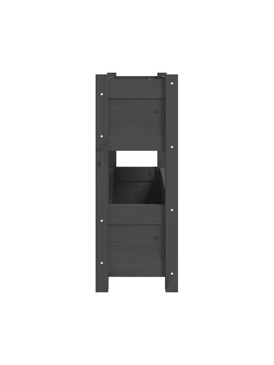 vidaXL Planter Box Wooden Gray 77x25x66cm.