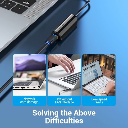 Vention CFBBB Adaptor de Rețea USB-C cu Conexiune Cablată Gigabit Ethernet