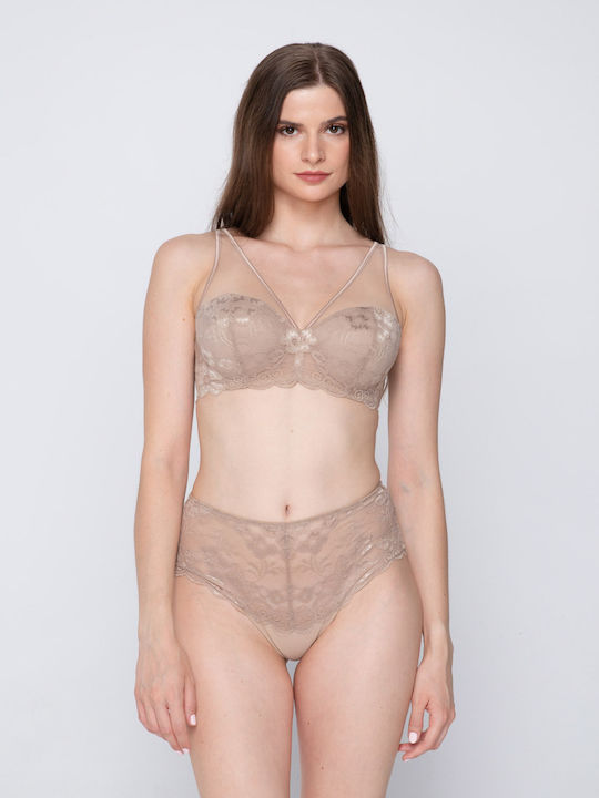 Balconette Balconette Bra with Light Padding Beige