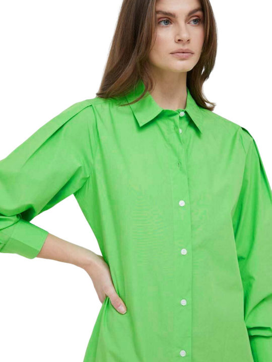 Sommer Mini Hemdkleid mit Rüschen Spring Lime