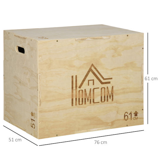 HomCom A93-053V01 Πλειομετρικό Κουτί Ξύλινο
