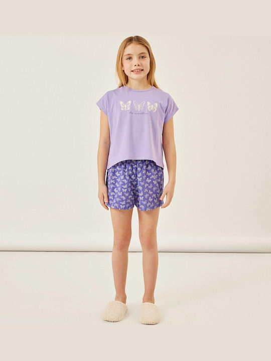 Name It Kids' Pajamas Summer Cotton Lilac