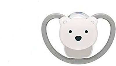 Nuk Orthodontic Silicone Pacifier Space for 18-36 months with Case Bear Grey