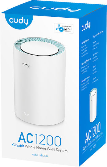 Cudy M1300 v2 WiFi Mesh Network Access Point Wi‑Fi 5 Dual Band (2.4 & 5GHz)