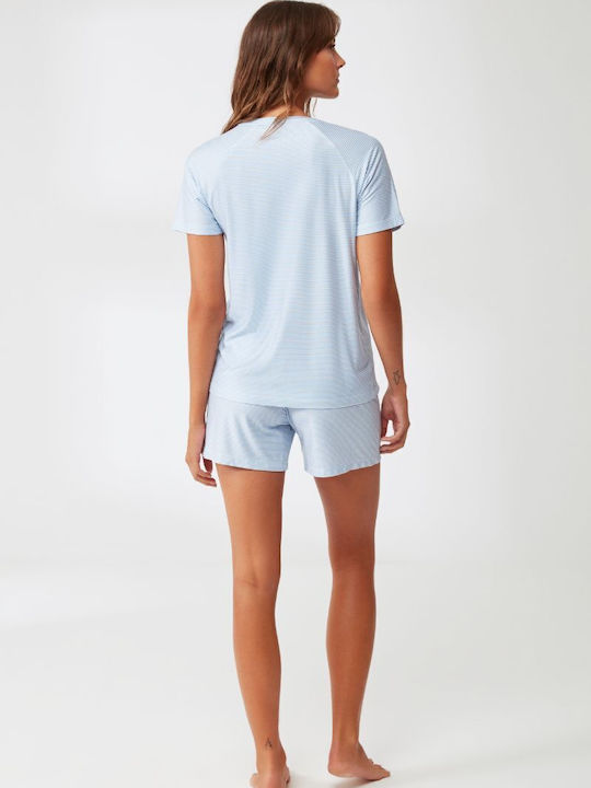 Nautica Summer Women's Pyjama Set Light Blue