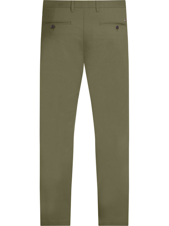 Bleecker Παντελόνι Chino Ελαστικό σε Slim Εφαρμογή Χακί