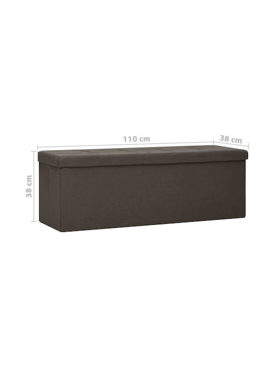 vidaXL Wooden Decorative Trunk Brown 110x38x38cm