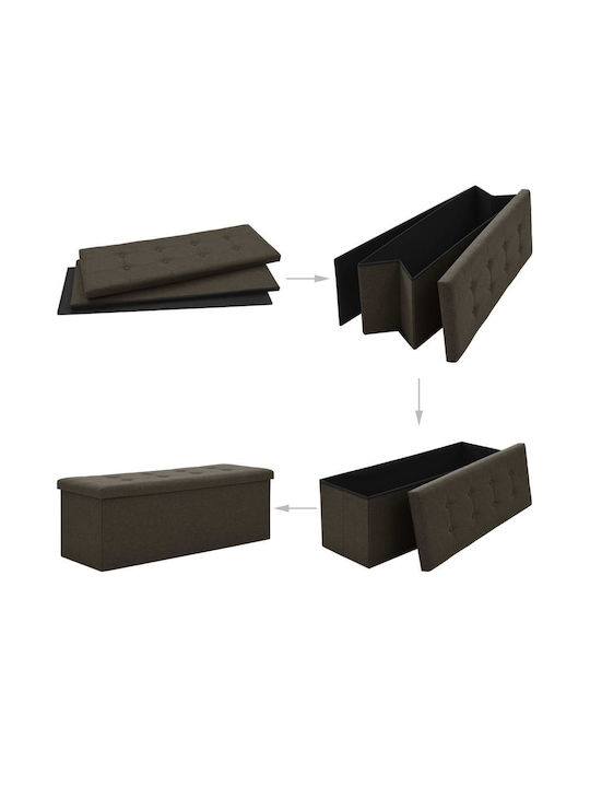vidaXL Wooden Decorative Trunk Brown 110x38x38cm