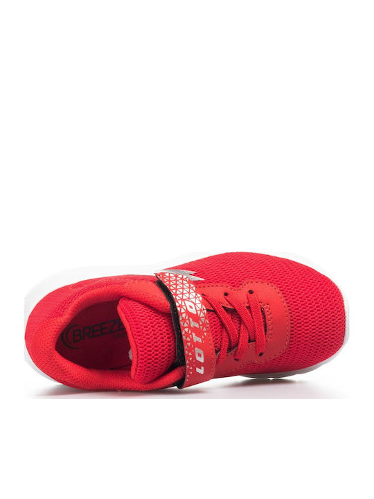 Megabreeze Ii Cl Sl Kids Sports Shoes Running with Hoop & Loop Closure Red
