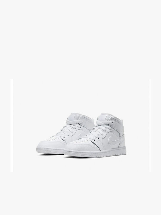 Jordan Air Jordan 1 Mid Kids Basketball Shoes White