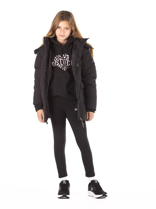 Kids' Casual Jacket Short with Hood Black