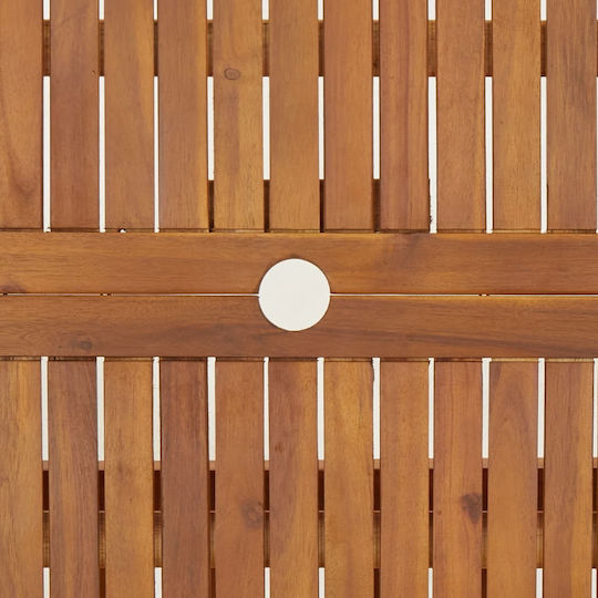 Masă Pentru Spații Exterioare Mici Din Salcâm Pliabil 90x90x75cm