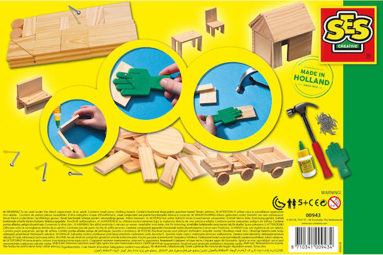 Ses Creative Wooden Construction Toy Wooden Construction Set with Hammer for Children 5+ years+ Years