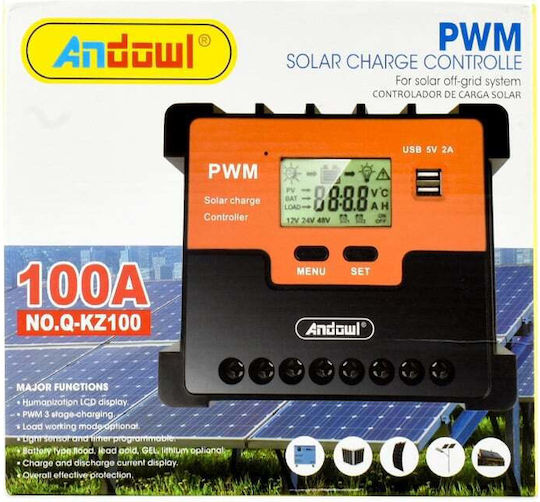 Andowl Ρυθμιστής Φόρτισης PWM 24V 100A