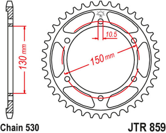 JT Sprockets Hinteres Ritzel 47 Zähne für Yamaha FZ / FZR Fazer / GTS 1000